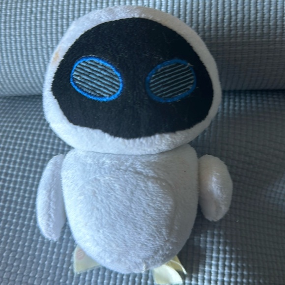 Disney Other - Pixar Eve 5" rotating head Plush Stuffed Robot Doll Disney Buddies Wall-E Toys